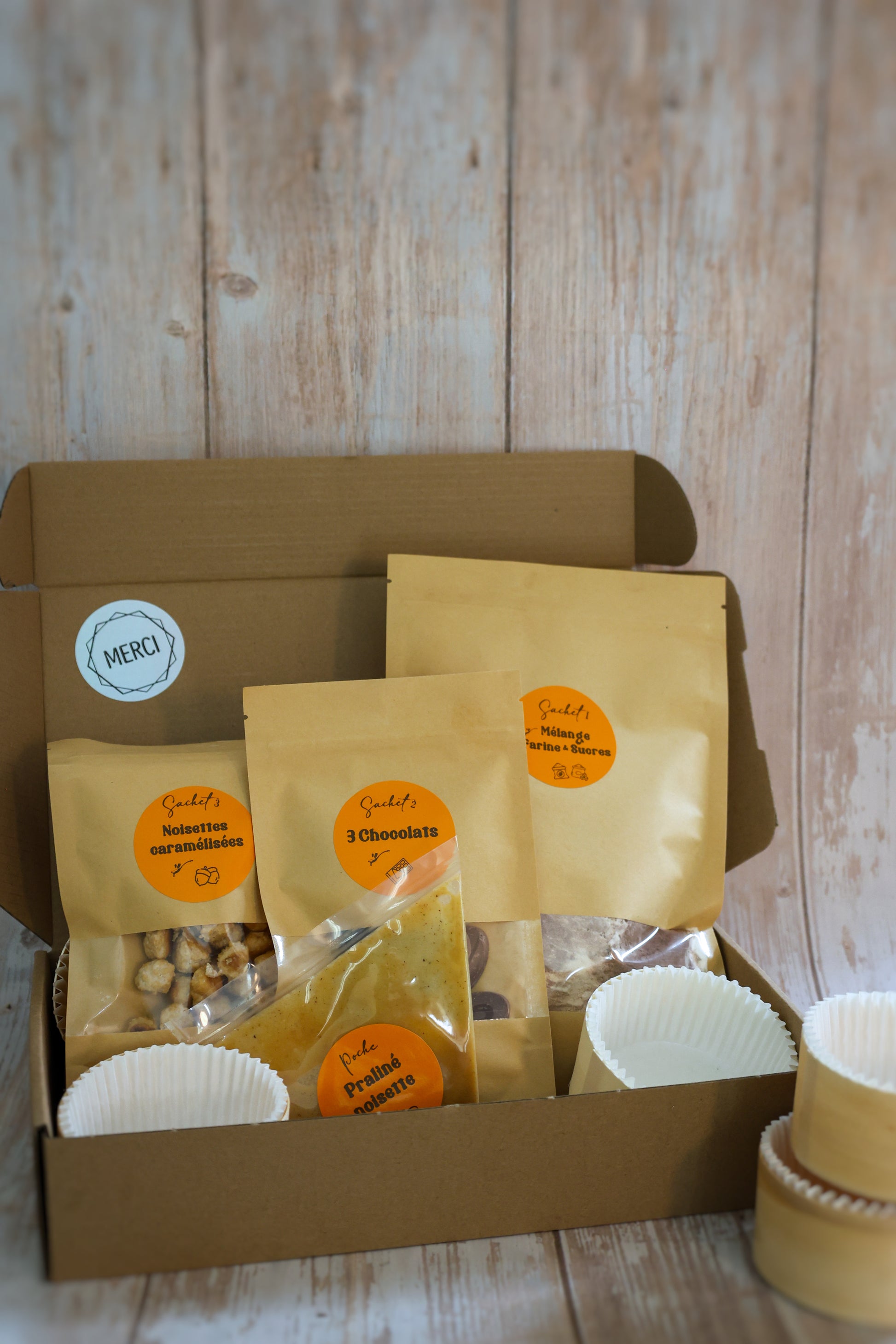 Box 4 cookies cacao, 3 chocolats et noisettes