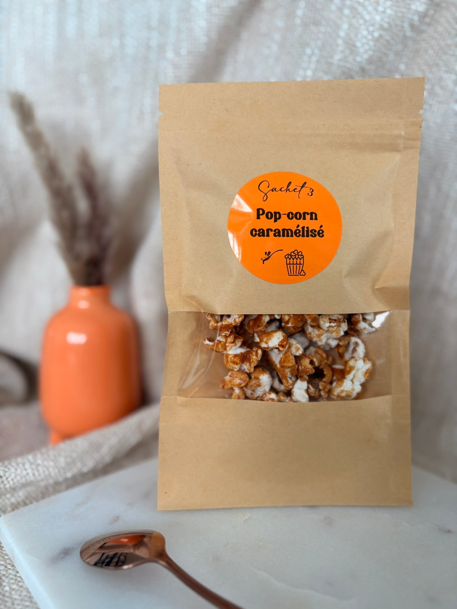 Box 4 cookies pop-corn, chocolat au lait et pop-corn caramélisés