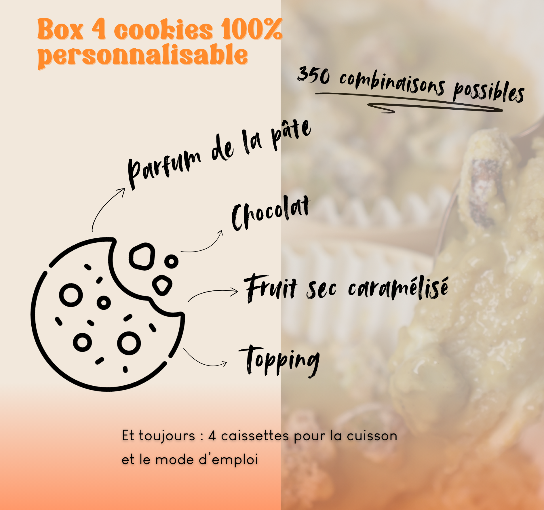 Box 4 cookies 100% personnalisable